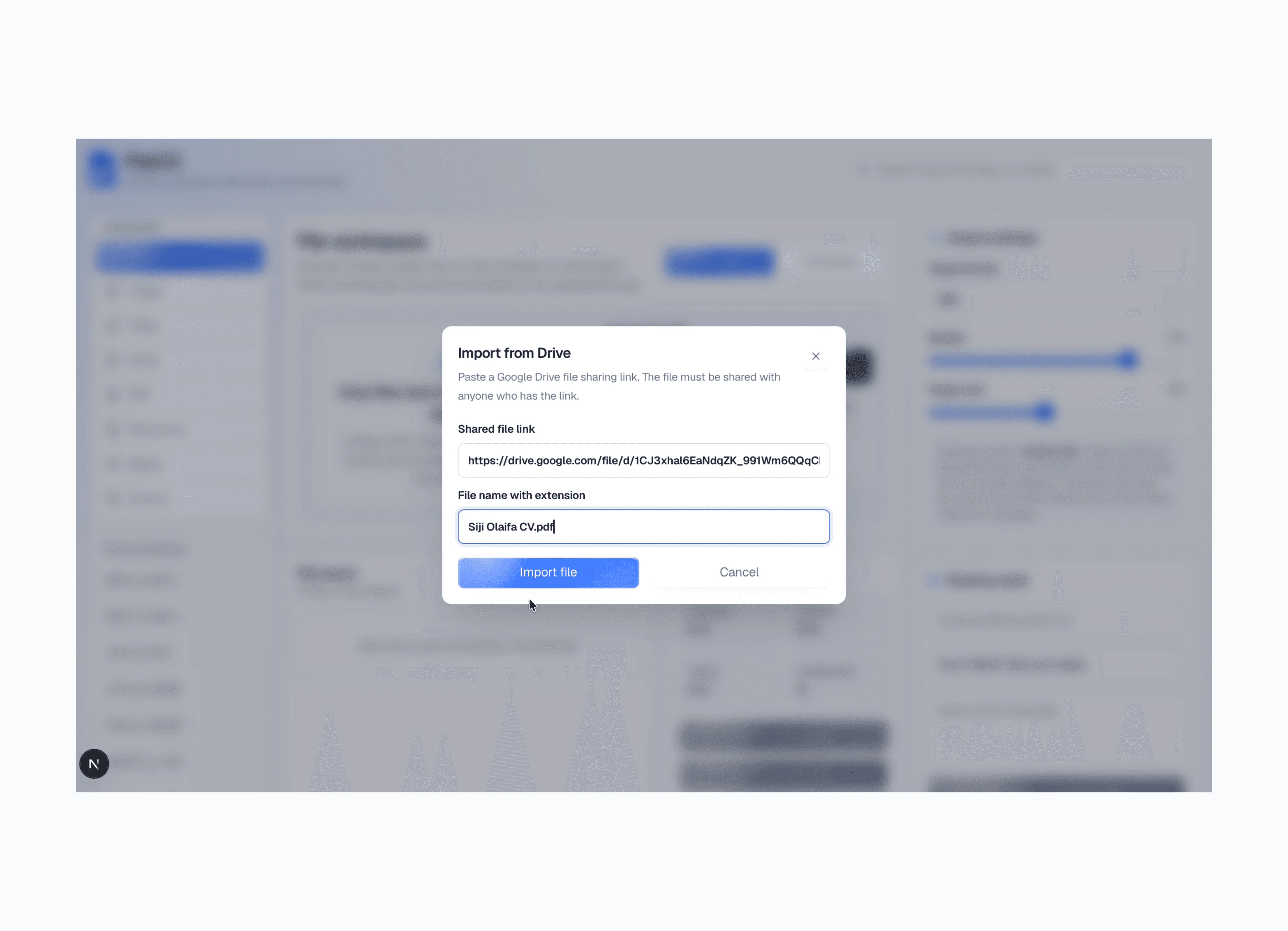 Import Files from Google